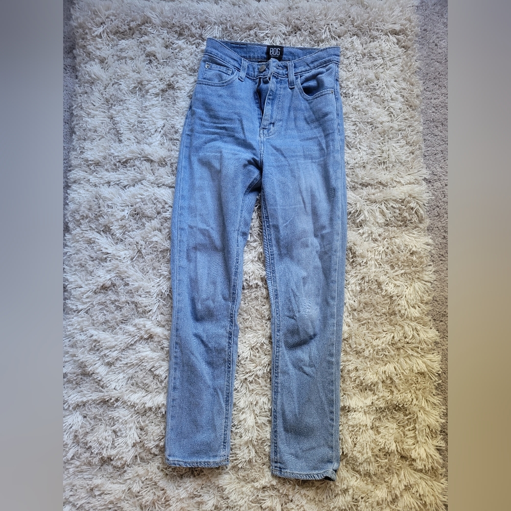 BDG girlfriend high rise cropped jeans